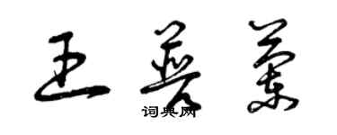 曾慶福王普蘭草書個性簽名怎么寫