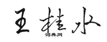 駱恆光王桂水行書個性簽名怎么寫