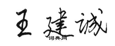 駱恆光王建誠行書個性簽名怎么寫