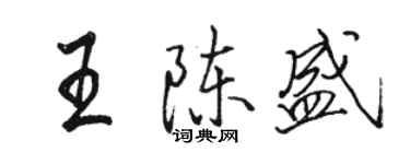 駱恆光王陳盛行書個性簽名怎么寫