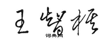 駱恆光王智棋草書個性簽名怎么寫