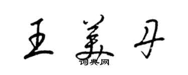 梁錦英王美丹草書個性簽名怎么寫