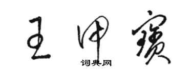 駱恆光王甲寶草書個性簽名怎么寫