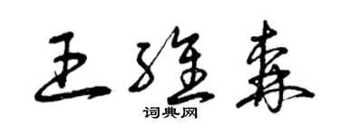 曾慶福王維森草書個性簽名怎么寫