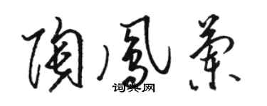 駱恆光陶鳳蘭草書個性簽名怎么寫