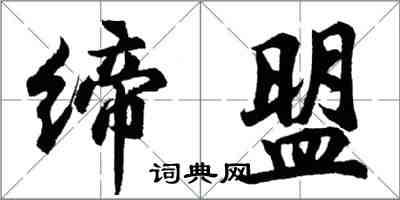 胡問遂締盟行書怎么寫