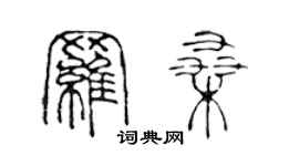 陳聲遠羅桑篆書個性簽名怎么寫