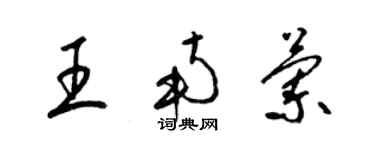 梁錦英王南蘭草書個性簽名怎么寫