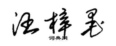 朱錫榮汪梓墨草書個性簽名怎么寫