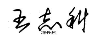 朱錫榮王志科草書個性簽名怎么寫