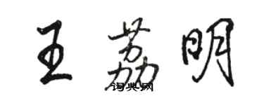 駱恆光王荔明行書個性簽名怎么寫