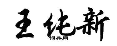 胡問遂王純新行書個性簽名怎么寫