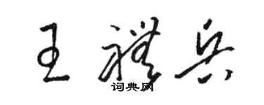 駱恆光王禮兵草書個性簽名怎么寫