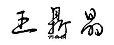 曾慶福王鼎晶草書個性簽名怎么寫