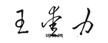 駱恆光王愛力草書個性簽名怎么寫