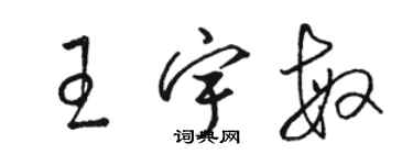 駱恆光王宇敏草書個性簽名怎么寫