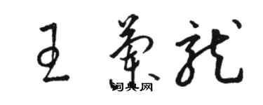 駱恆光王蘭龍草書個性簽名怎么寫