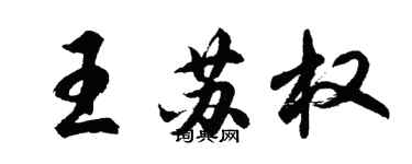 胡問遂王蘇權行書個性簽名怎么寫