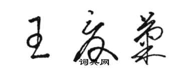 駱恆光王夏菊草書個性簽名怎么寫