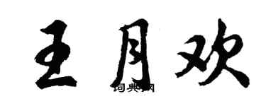 胡問遂王月歡行書個性簽名怎么寫