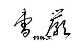 梁錦英曹嚴草書個性簽名怎么寫