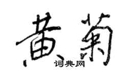 王正良黃菊行書個性簽名怎么寫