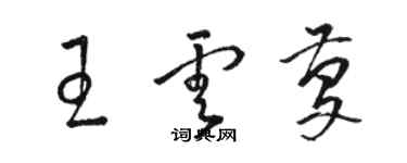 駱恆光王雲慶草書個性簽名怎么寫