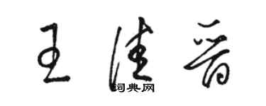 駱恆光王佳晉草書個性簽名怎么寫