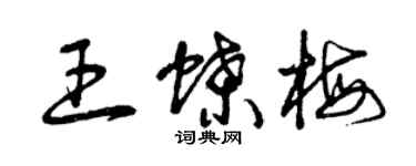 曾慶福王蝶梅草書個性簽名怎么寫