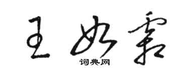 駱恆光王如霜草書個性簽名怎么寫