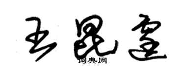 朱錫榮王昆霆草書個性簽名怎么寫