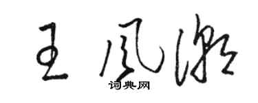駱恆光王風潮草書個性簽名怎么寫