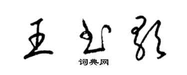 梁錦英王書歌草書個性簽名怎么寫