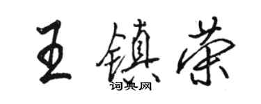 駱恆光王鎮榮行書個性簽名怎么寫