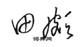 駱恆光田頗草書個性簽名怎么寫