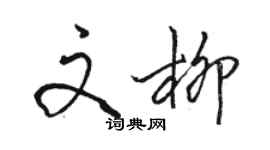 駱恆光文柳行書個性簽名怎么寫