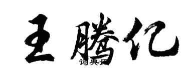 胡問遂王騰億行書個性簽名怎么寫