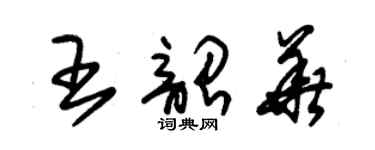 朱錫榮王韶華草書個性簽名怎么寫