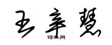 朱錫榮王辛慧草書個性簽名怎么寫