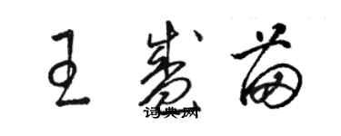 駱恆光王盛苗草書個性簽名怎么寫