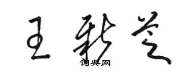 駱恆光王新芝草書個性簽名怎么寫