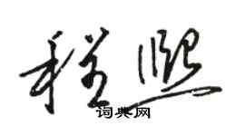 駱恆光程熙草書個性簽名怎么寫