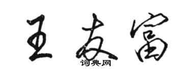 駱恆光王友富行書個性簽名怎么寫