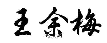 胡問遂王余梅行書個性簽名怎么寫