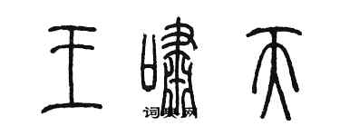 陳墨王嘯天篆書個性簽名怎么寫