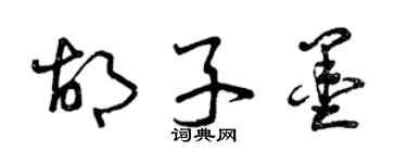 曾慶福鬍子墨草書個性簽名怎么寫