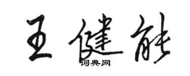 駱恆光王健能行書個性簽名怎么寫