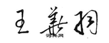 駱恆光王華羽草書個性簽名怎么寫