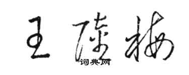 駱恆光王陸梅草書個性簽名怎么寫