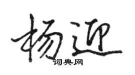 駱恆光楊迎行書個性簽名怎么寫